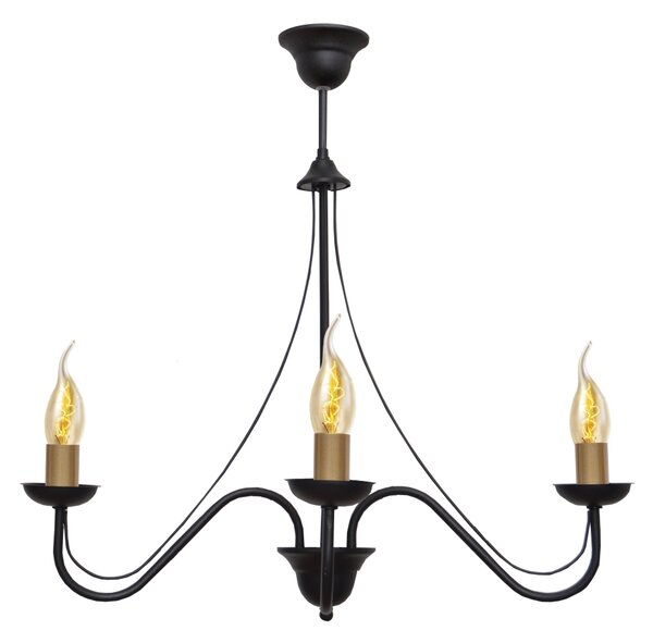 Lampadario a sospensione con supporto rigido MALBO 3xE14/60W/230V