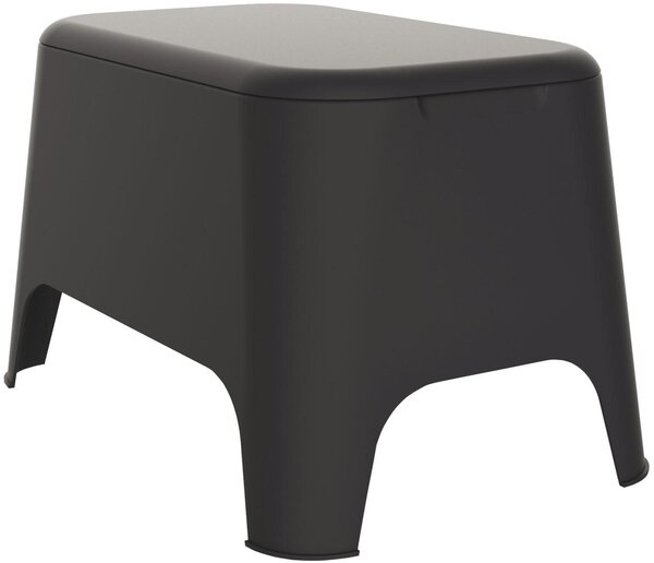 Tavolino basso contenitore porta bibite in resina da esterno 59x39x36h cm Toomax Petra - Black