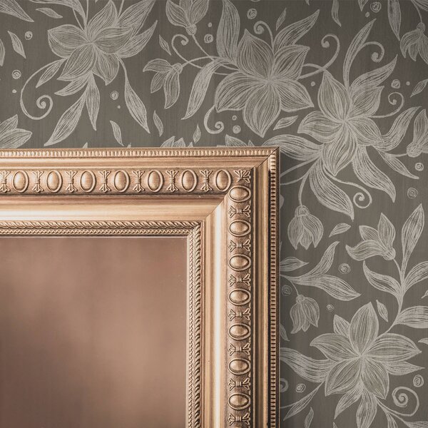Carta da parati Fiori lineari leggeri, volute decorative, Parati fiori e piante classici, a00630v1 : Uwalls.it