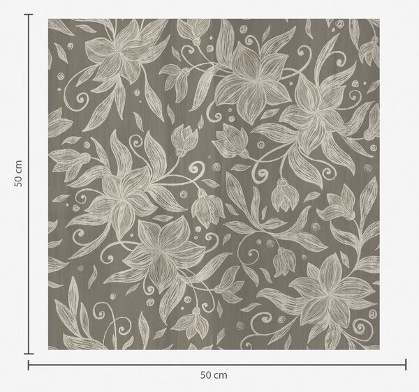 Carta da parati Fiori lineari leggeri, volute decorative, Parati fiori e piante classici, a00630v1 : Uwalls.it