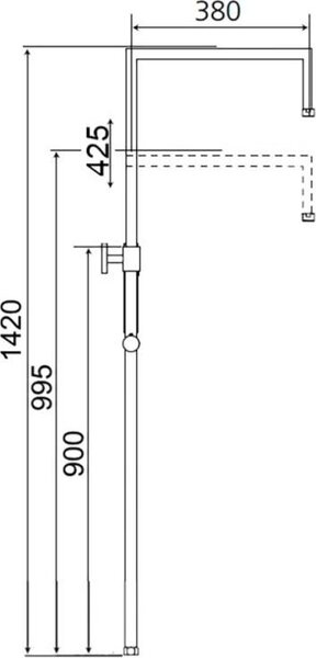 Beitz & Walz Aqvadesign Doccetta da appoggio 90°x90°/senza accessori/cromata