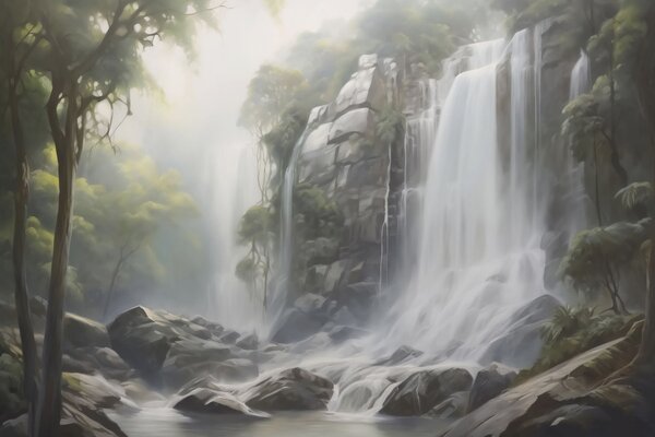 Carta da parati Cascata, Carta da parati Natura, w04721 : Uwalls.it