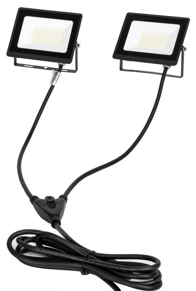 Aigostar - Proiettore LED con stativo 2xLED/30W/230V 6500K IP65 arancione/nero