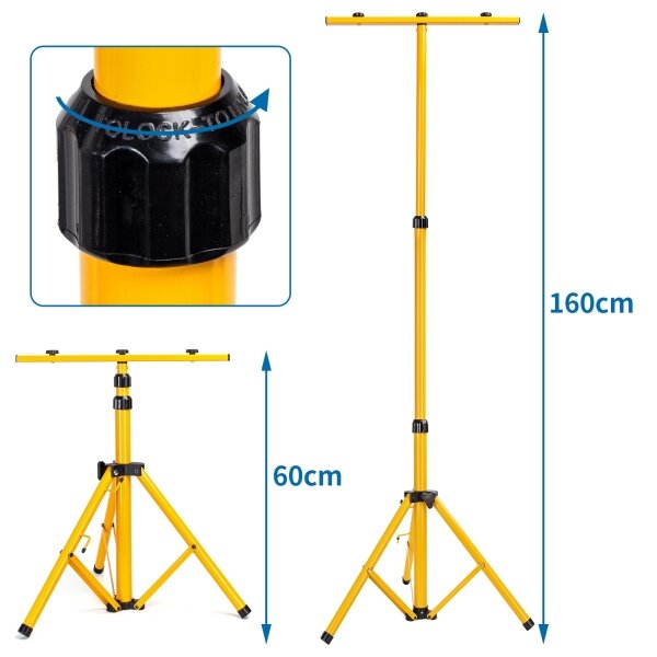Aigostar - Proiettore LED con stativo 2xLED/30W/230V 6500K IP65 arancione/nero