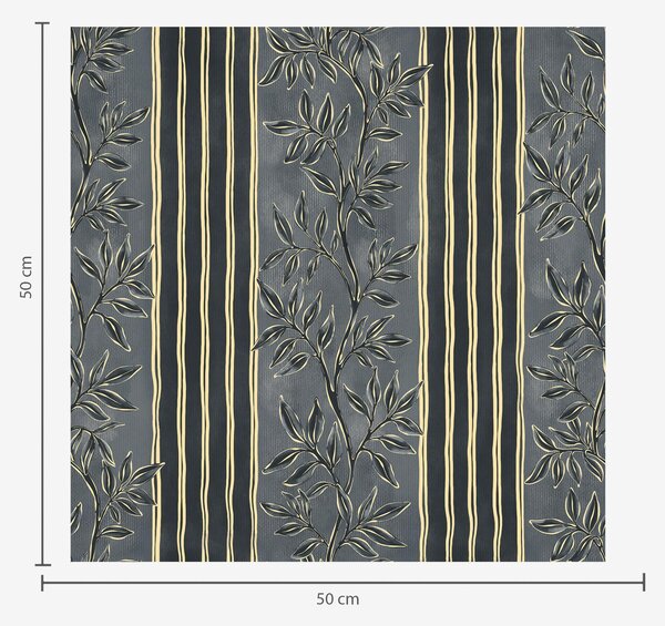 Carta da parati Righe verticali con motivi botanici in tonalità, Parati geometrica classici, Parati geometrica a righe classici, a00648 : Uwalls.it