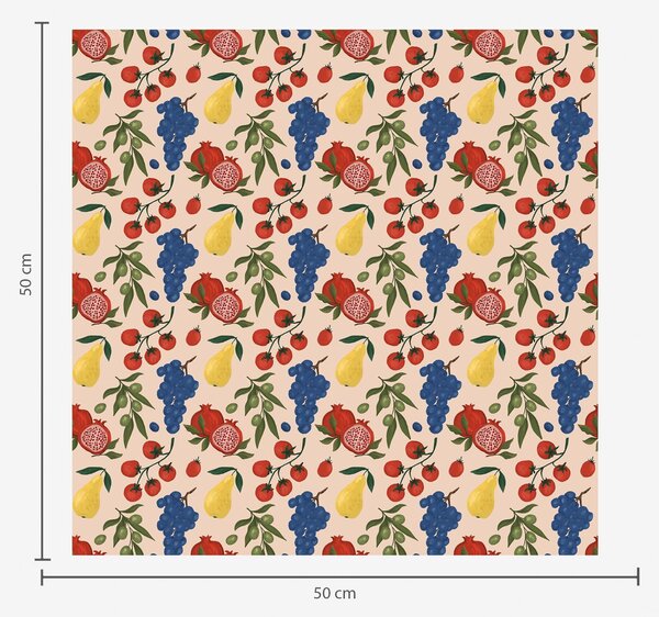 Carta da parati Frutti succosi su uno sfondo beige caldo, Parati classici Cibo e bevande, a00801v1 : Uwalls.it