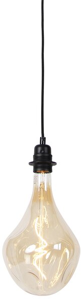 Lampada a sospensione nera dimmerabile con LED oro dimmerabile - Cava Luxe