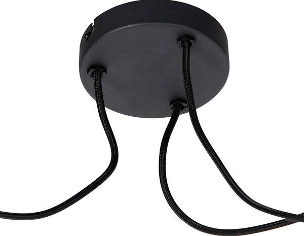 Lampada a sospensione smart nera a 3 luci con WiFi G95 - Cava