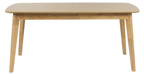 Tavolo da pranzo scandinavo estensibile con allunghe integrate in legno chiaro quercia L168-228 cm LEENA