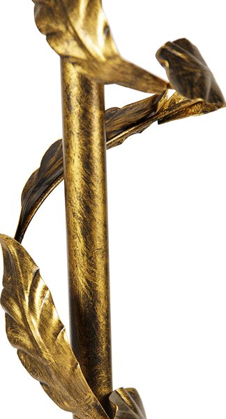 Lampada da terra oro con paralume bronzo e interno oro 50cm - Linden