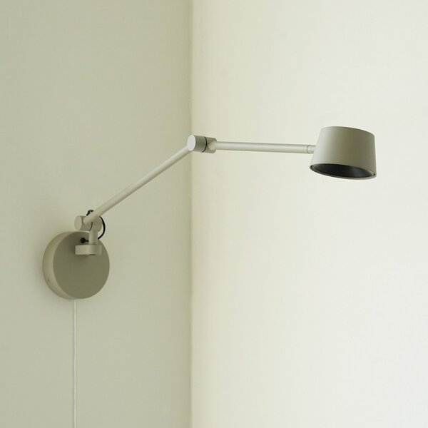 Applique da parete ANTIDARK, Direction, dimmerabile, Grigio, Soggiorno, Metallo, Moderno