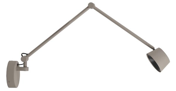 Applique da parete ANTIDARK, Direction, dimmerabile, Grigio, Soggiorno, Metallo, Moderno