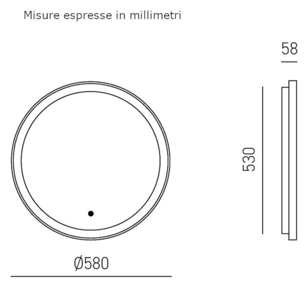 Specchio applique gea luce krizia ap fkrav1 led touch dimmerabile - Gea Luce