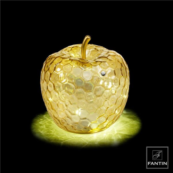Lampada Mela Iridescente Dimensioni � 15x h 16 cm colore Ambra