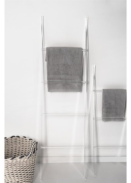 Scaletta Porta Asciugamano da Bagno da Lavabo In Plexiglass PENROSE SMALL Dimensioni 40x3x h 100 cm - Spessore 12/15 Colore Nero