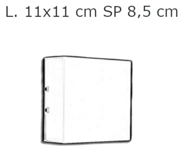 Applique moderna illuminando cubic gx53 sl led metallo vetro - Illuminando