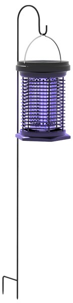 Outsunny Lanterna da giardino appesa con distruzione degli insetti e illuminazione, solare e USB-C - efficace su superfici di 50m², nero | Aosom Italy