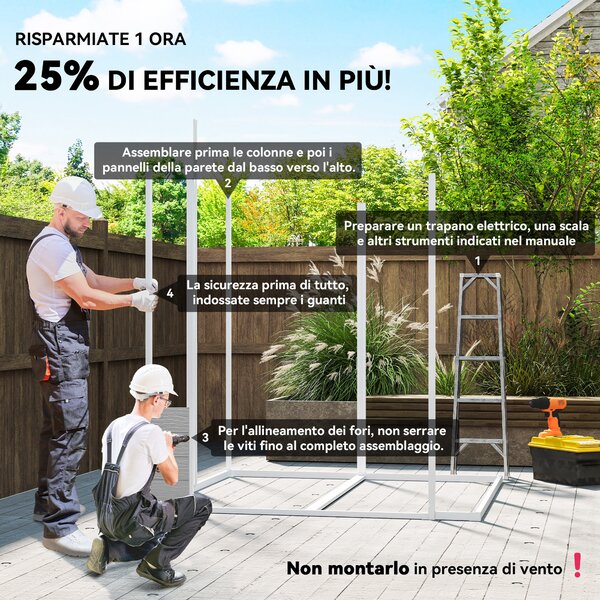 Outsunny Casetta da Giardino con Pavimento, Capanno porta Attrezzi in Resina 2 Porte con Blocco e Finestra, 1.8x1.8m, Grigio | Aosom Italy