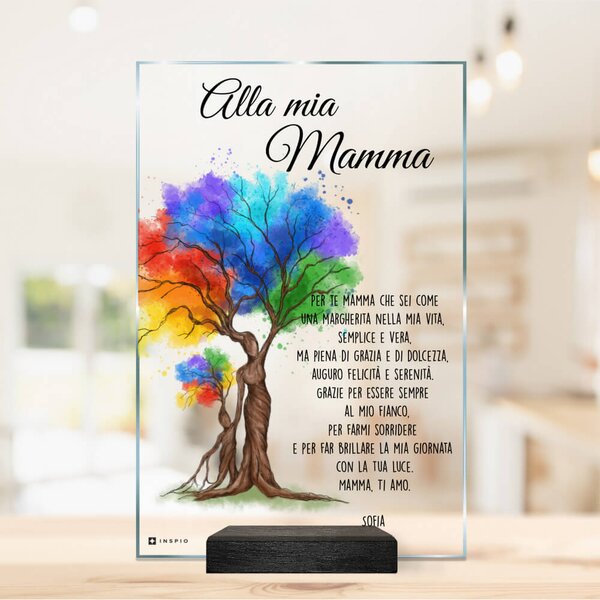 Un regalo per la festa della mamma - placca di vetro