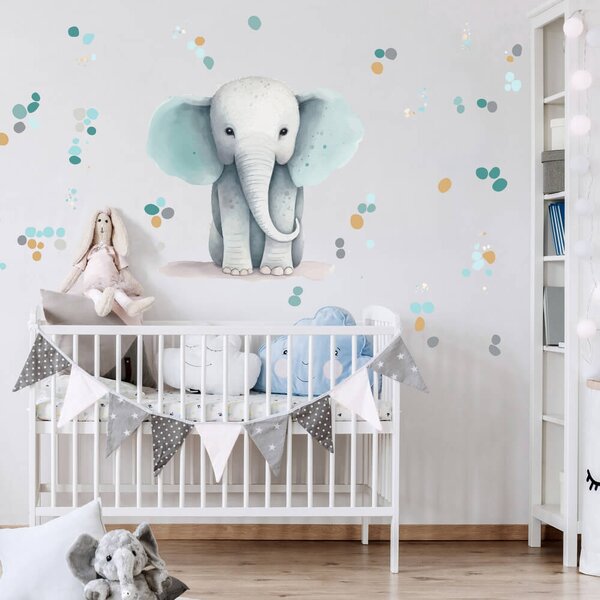 Adesivi da parete bambino - Elefante
