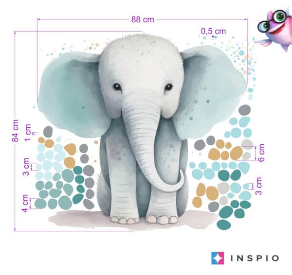 Adesivi da parete bambino - Elefante