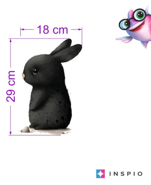 Adesivi per bambini - Coniglietto nero