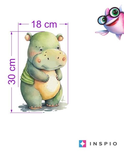 Adesivo per la camera dei bambini - Ippopotamo