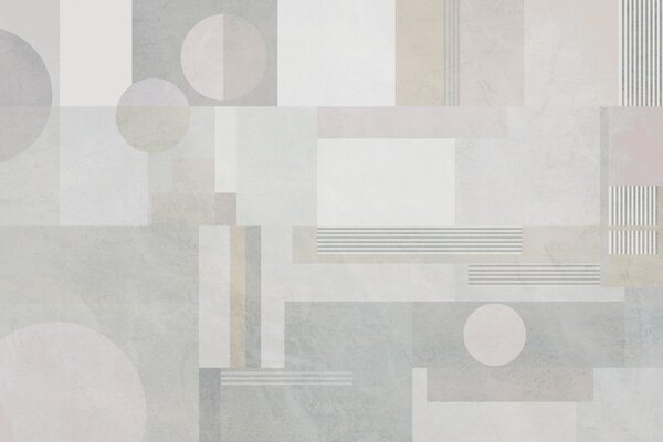 Carta da parati geometria astratta nei toni del grigio e del beige, Carta da parati Geometriche, w04635 : Uwalls.it