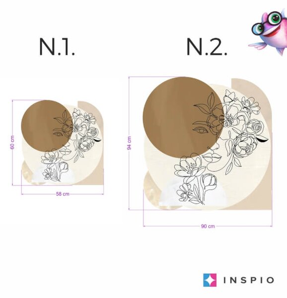 Adesivo murale per camera da letto - Donna con fiori