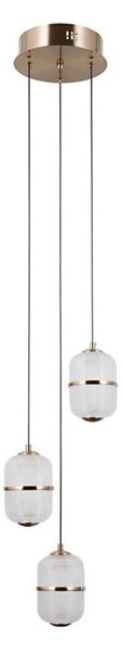 ITALUX PND-34375-3-HBR - Lampadario LED sospeso ALANI su cavo 3xLED/5W/230V 3000K dorato