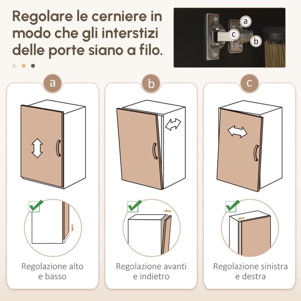 HOMCOM Mobile porta microonde con armadio, cassetto e mensola superiore, Buffet da cucina, 60 x 40 x 131 cm, Quercia e nero | Aosom Italy
