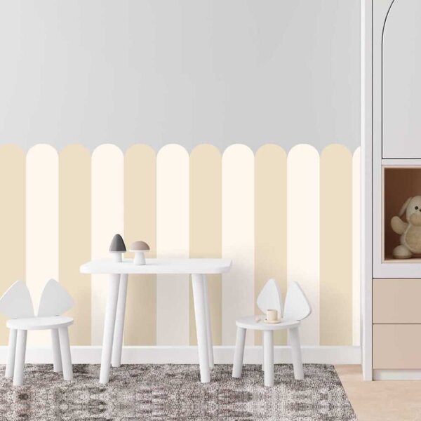 Carta da parati tessile autoadesiva Arco - Sand Beige (beige neutro - ideale da mescolare e abbinare)