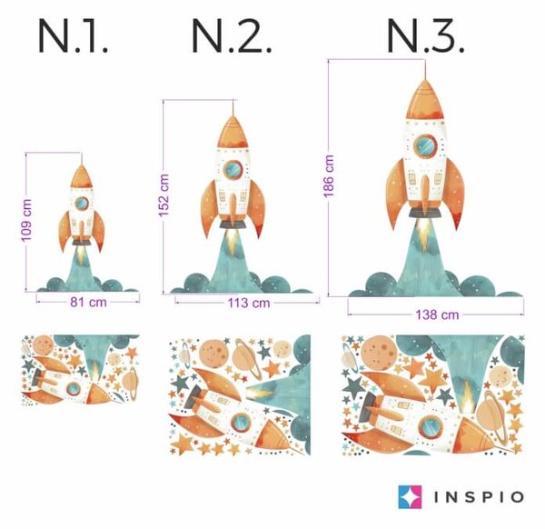 Razzo spaziale - Autoadesivi murali