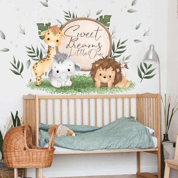 Adesivi murali per bambini - Mini safari Sogni d'oro Little One