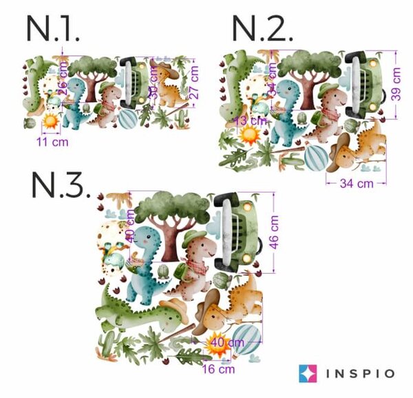 Adesivi da pareti - Bontà dei dinosauri