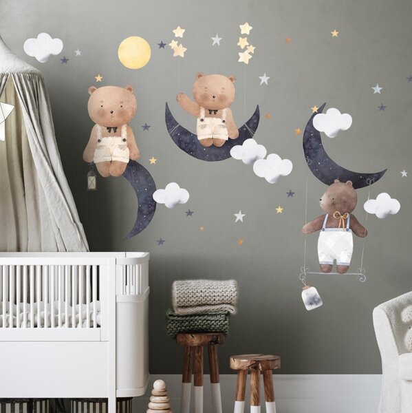 Decorazione da parete - Orso e nuvole