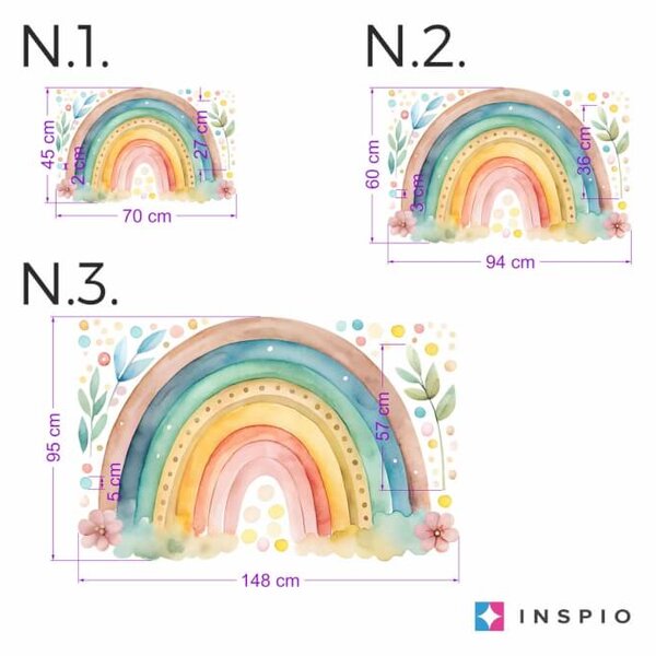 Adesivo per pareti - Arcobaleno