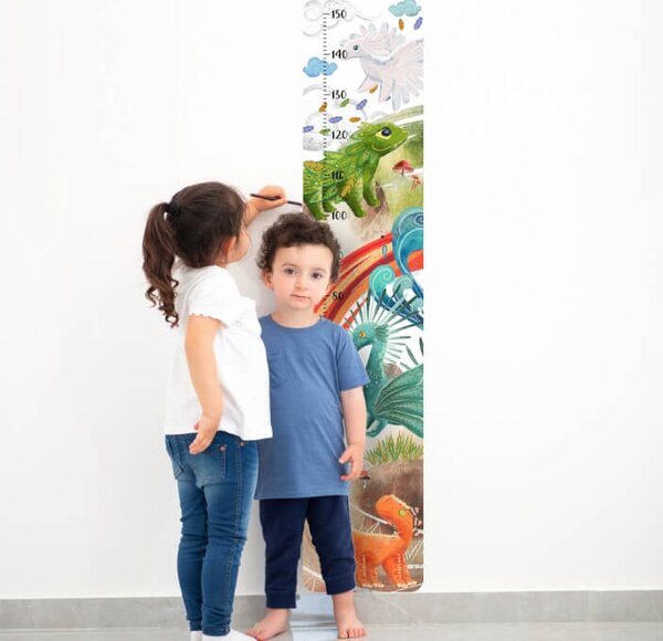 Dino metro con dinosauri per ragazzi, adesivo con dinosauri per la cameretta dei bambini