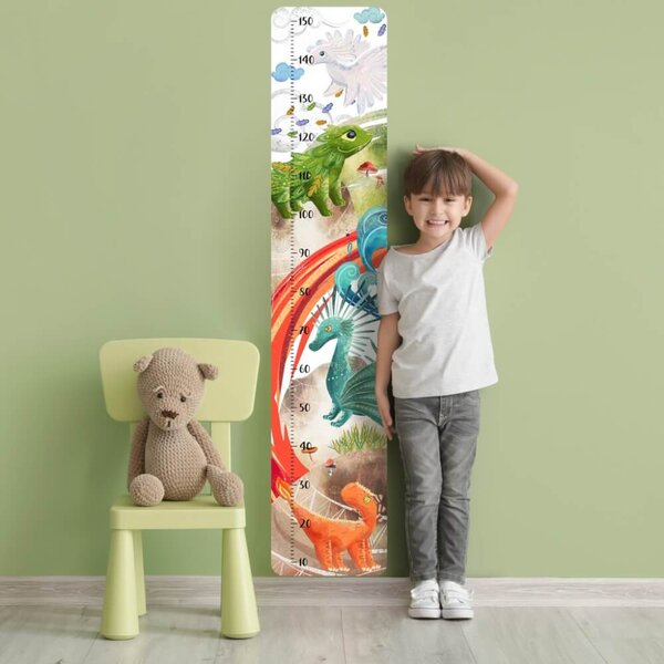 Dino metro con dinosauri per ragazzi, adesivo con dinosauri per la cameretta dei bambini
