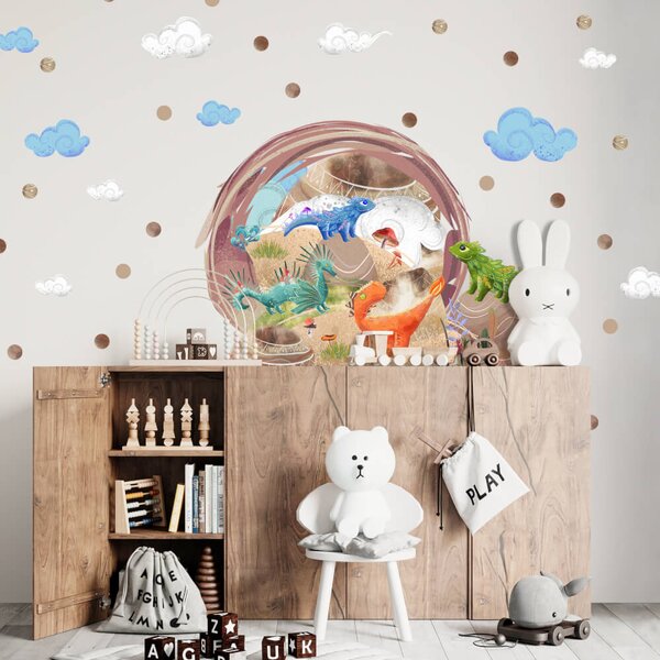 Adesivo murale per bambini - Dragon Land