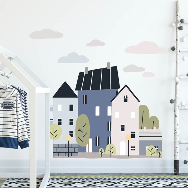 Adesivi murali per ragazzi - Blue Town