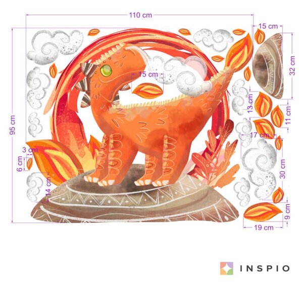 Adesivo murale - Drago di fuoco Ardor