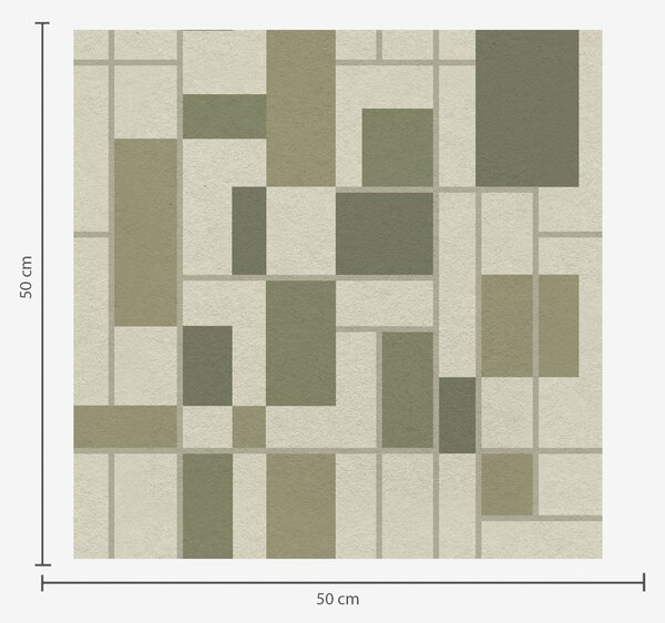 Carta da parati Motivo geometrico nei toni del verde, Parati astratta classici, a00769 : Uwalls.it