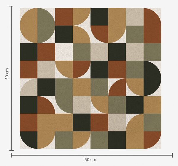 Carta da parati Geometria modulare nei caldi toni della terra, Parati astratta classici, a00770 : Uwalls.it