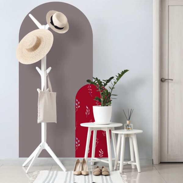 Adesivo murale per ingresso – Arco floreale decorativo