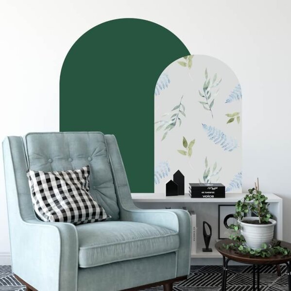 Adesivo da parete sopra il comò – Arco con fiori
