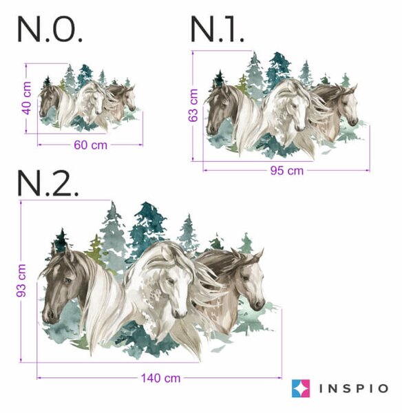 Adesivo per maschietti - Cavalli nella natura