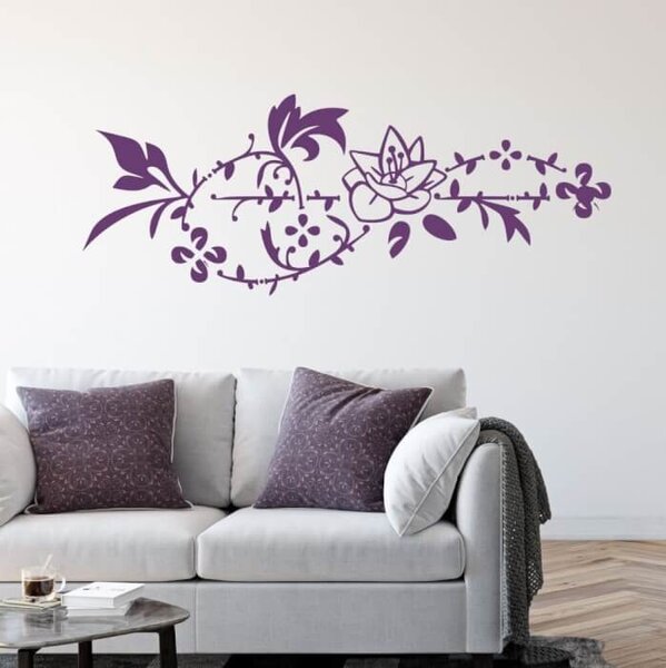 Adesivi da parete - Ornamento a fiori