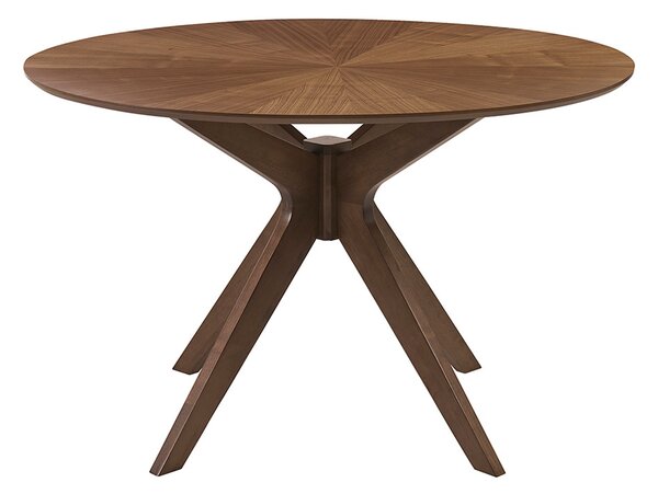 Tavolo da pranzo design rotondo in noce D120 cm DIELLI