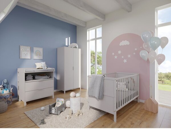 Cassettiera per bambini color crema con fasciatoio 89x102x77 cm Alkmaar – Germania